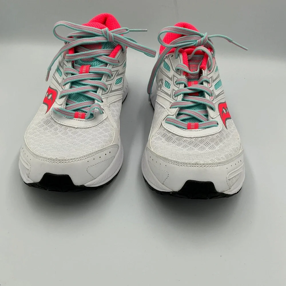 Saucony‎ Women S S20561-2 White Teal Pink Running Shoes Sneakers Size 9 NwoB